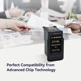 Compatible Canon CL-211XL new chip Color Inkjet Cartridge